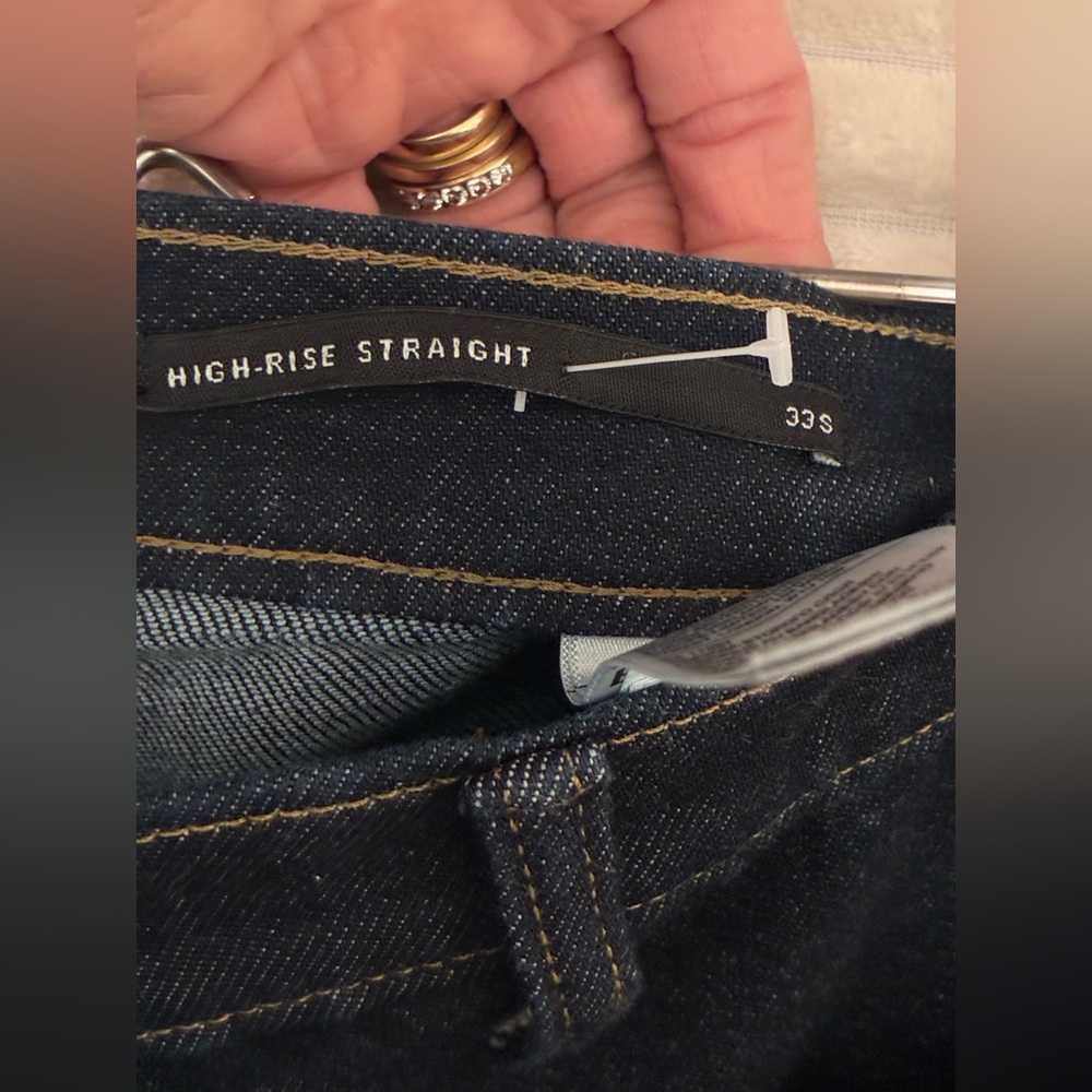 Banana Republic Premium Denim High‑Rise Straight Jeans 33S – NWT Condition - Picture 4 of 11